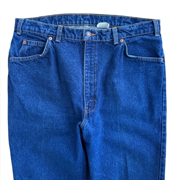 VTG Levi’s 619 Orange Tab Indigo Wash High Waist Straight Leg 36x31 - Picture 4 of 9